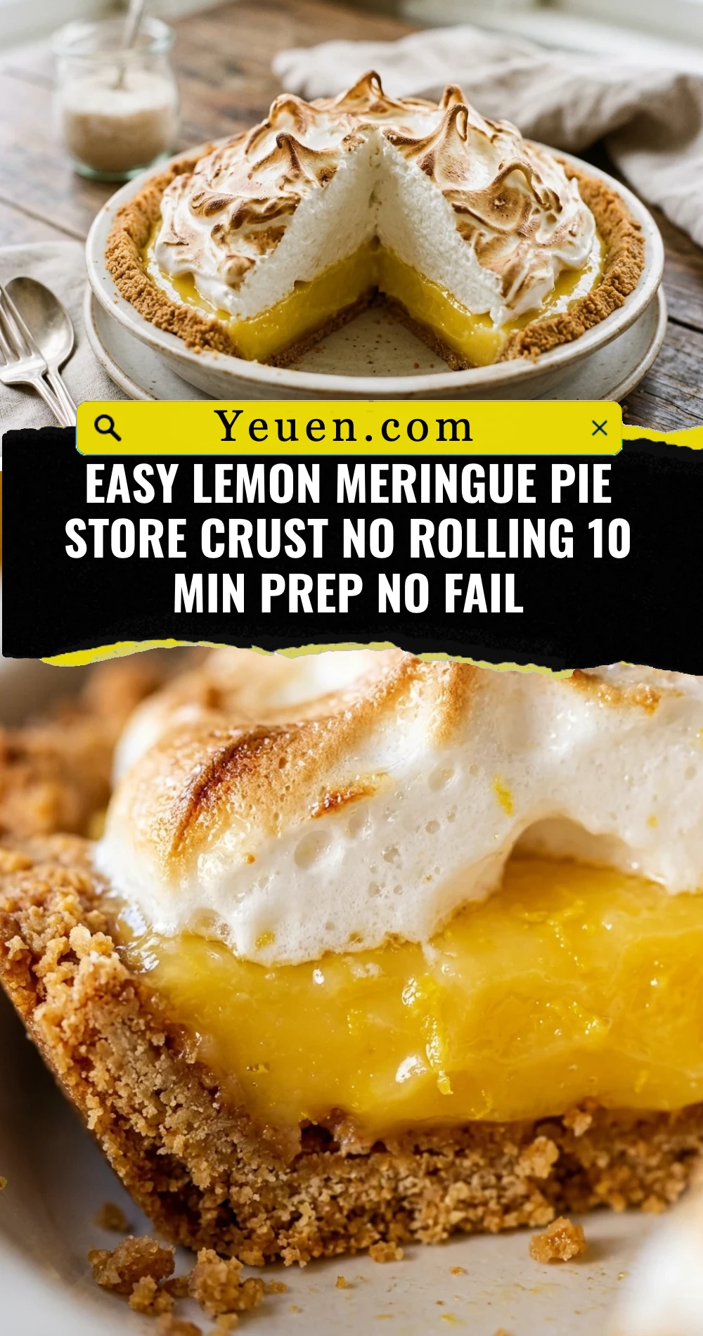Easy Lemon Meringue Pie Store Crust No Rolling 10 Min Prep No Fail