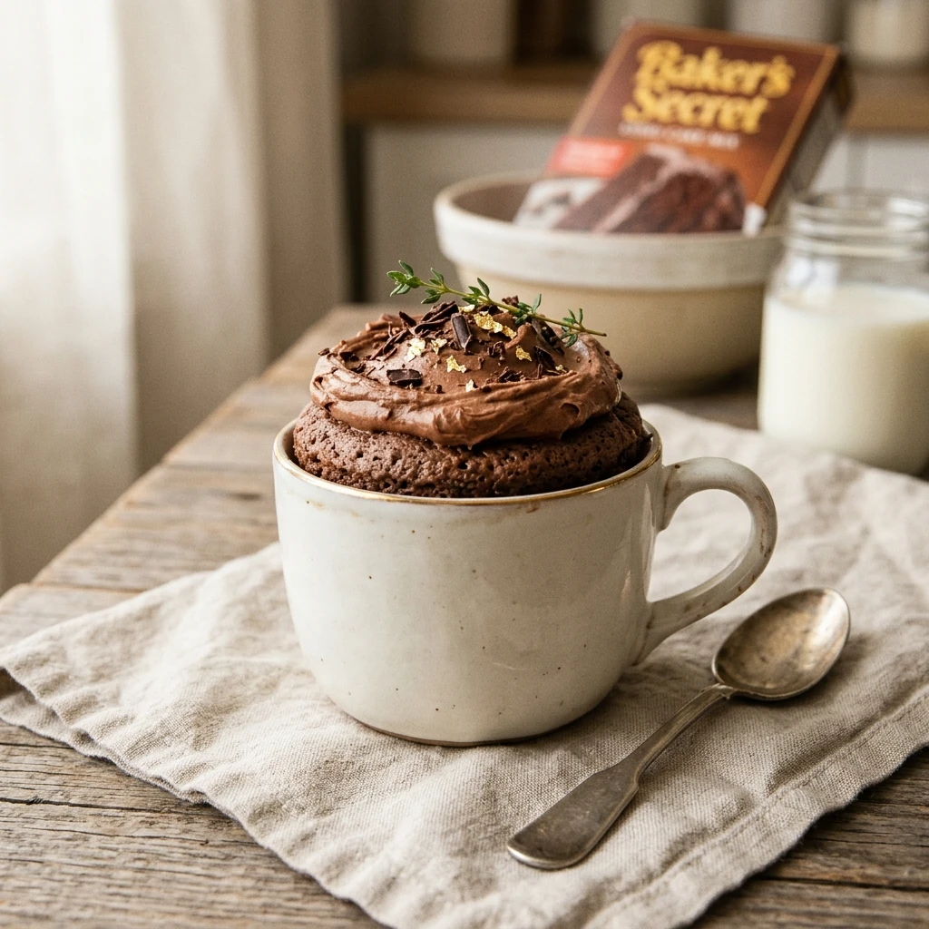 Easy Mug Cake 3 Ingredient No Fail Box Mix Hack Bakery Style