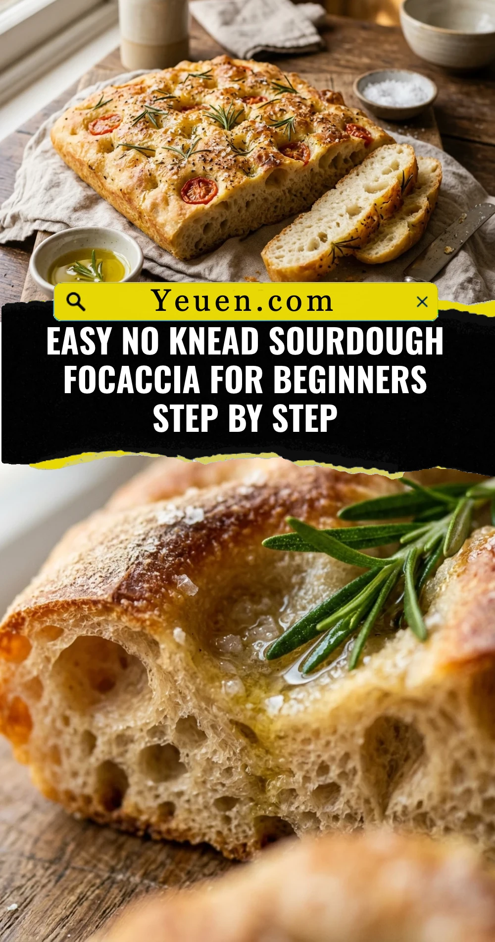 Easy No Knead Sourdough Focaccia For Beginners Step By Step