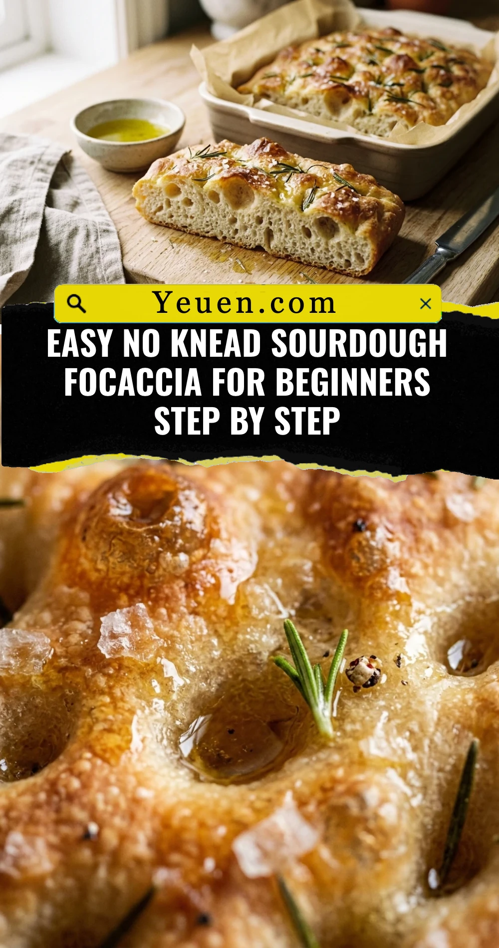 Easy No Knead Sourdough Focaccia For Beginners Step By Step