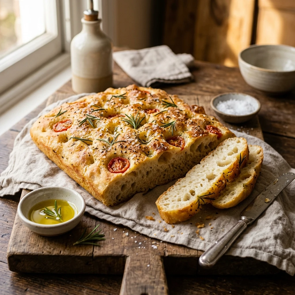 Easy No Knead Sourdough Focaccia For Beginners Step By Step
