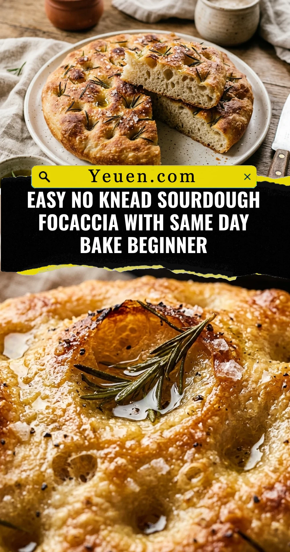 Easy No Knead Sourdough Focaccia With Same Day Bake Beginner