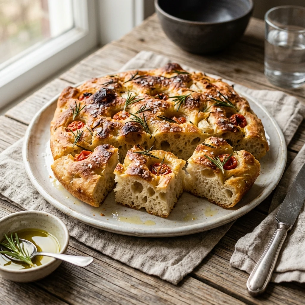 Easy No Knead Sourdough Focaccia With Same Day Bake Beginner