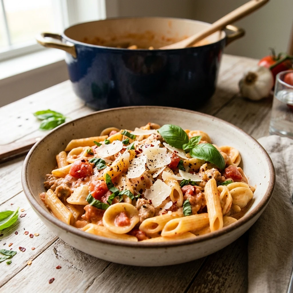 Easy One Pot Creamy Tomato Pasta 20 Minute Dinner