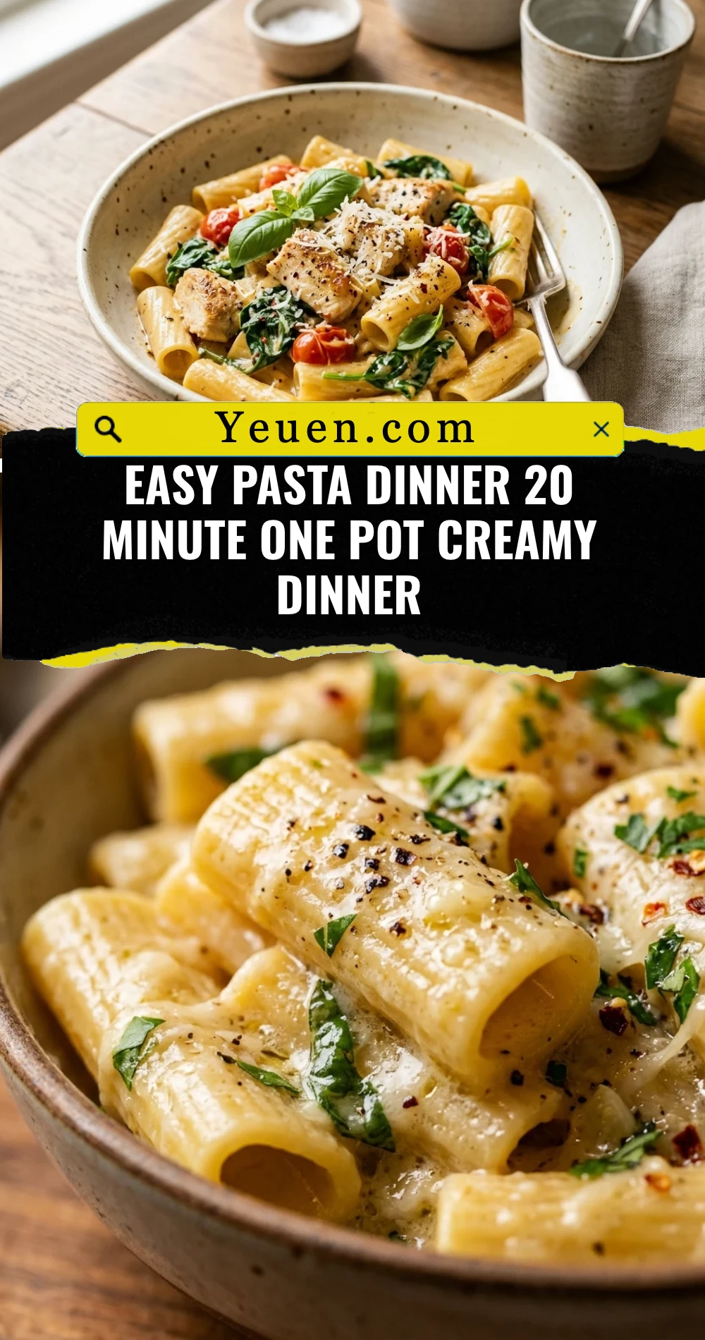 Easy Pasta Dinner 20 Minute One Pot Creamy Dinner
