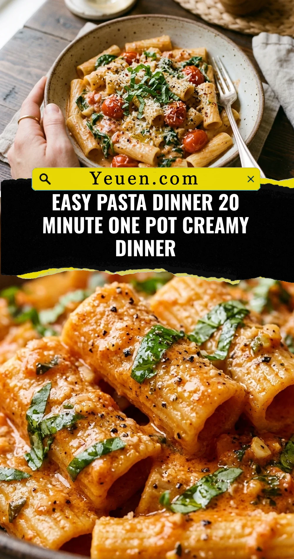 Easy Pasta Dinner 20 Minute One Pot Creamy Dinner