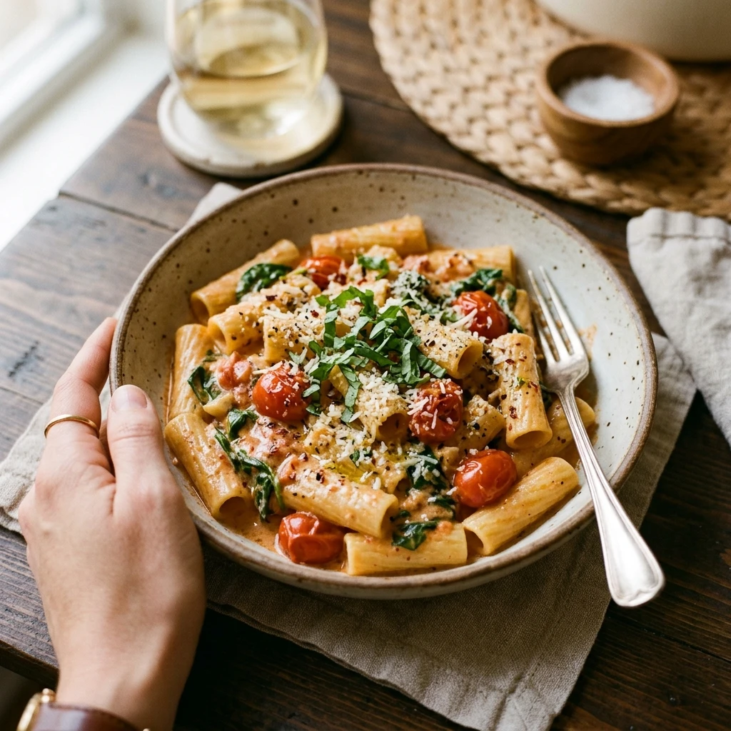 Easy Pasta Dinner 20 Minute One Pot Creamy Dinner