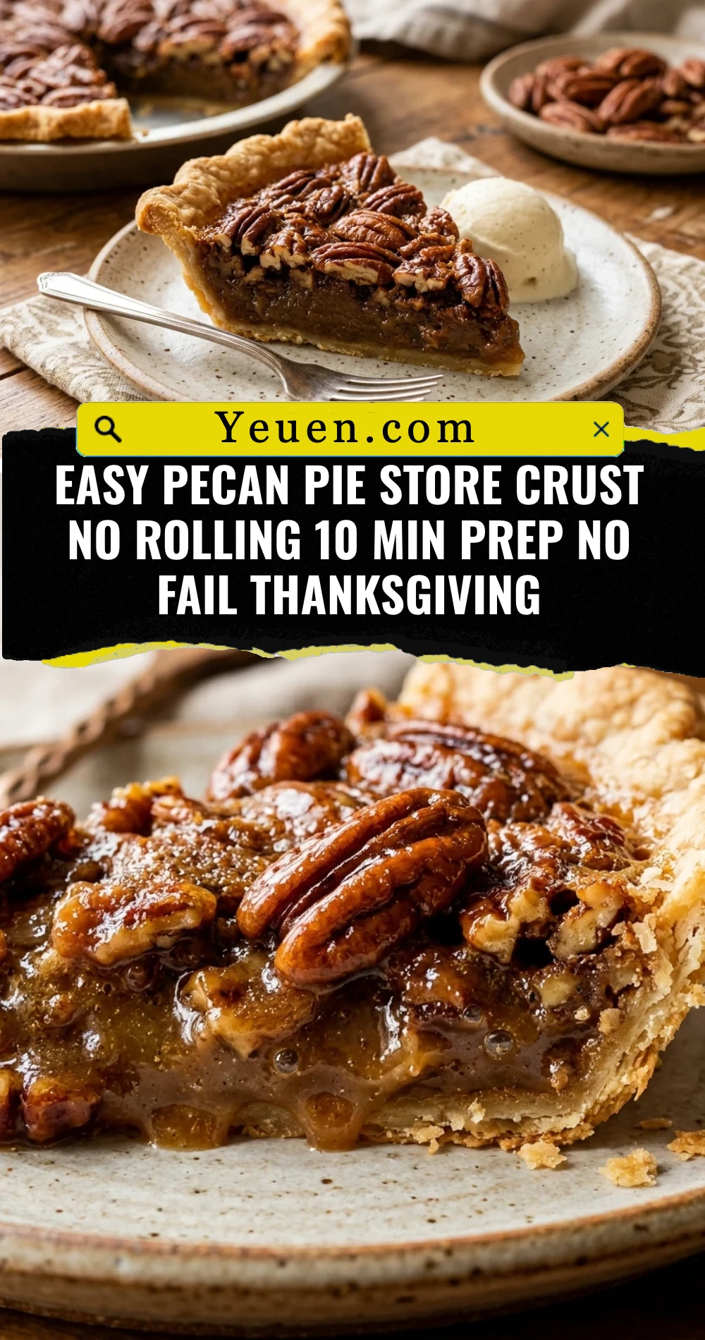 Easy Pecan Pie Store Crust No Rolling 10 Min Prep No Fail Thanksgiving