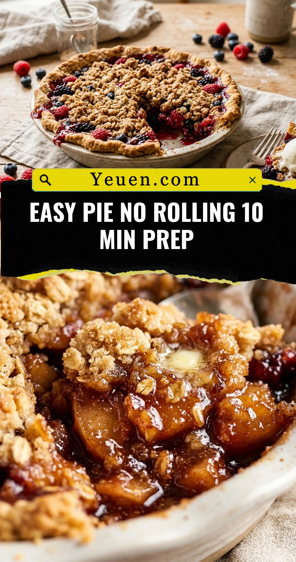 Easy Pie No Rolling 10 Min Prep