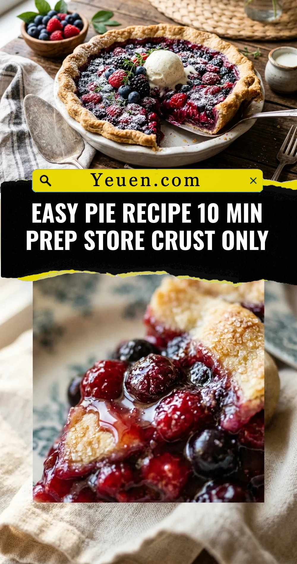 Easy Pie Recipe 10 Min Prep Store Crust Only