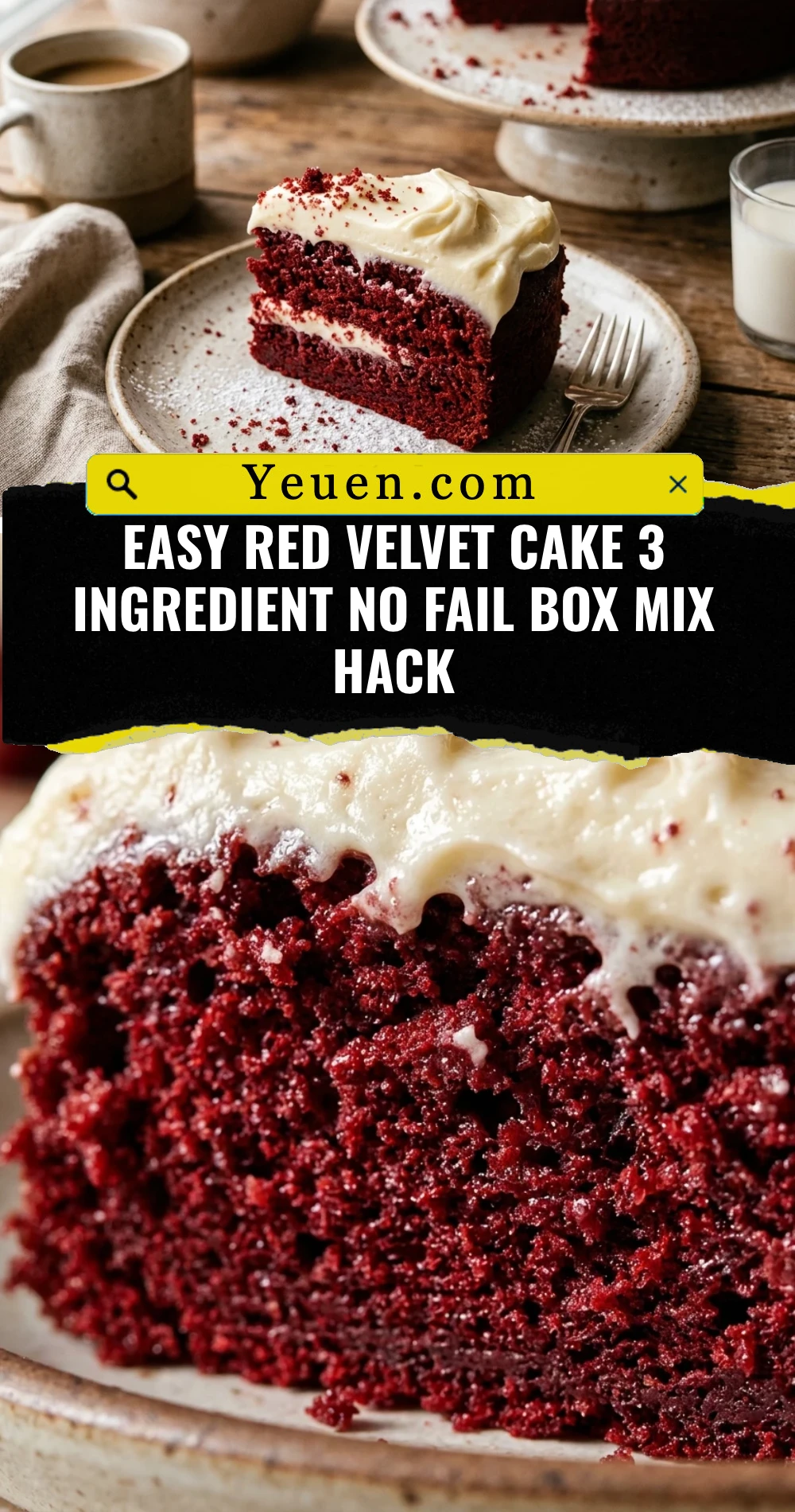 Easy Red Velvet Cake 3 Ingredient No Fail Box Mix Hack
