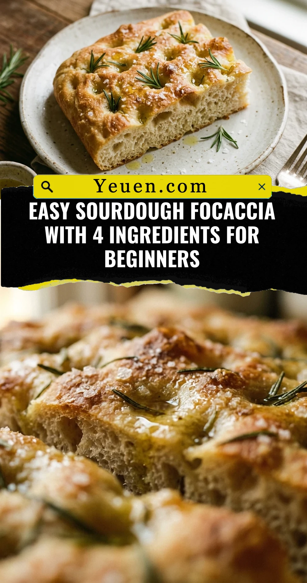 Easy Sourdough Focaccia With 4 Ingredients For Beginners