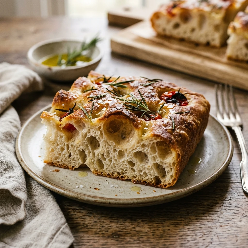 Easy Sourdough Focaccia With Big Air Pockets ASMR Bread