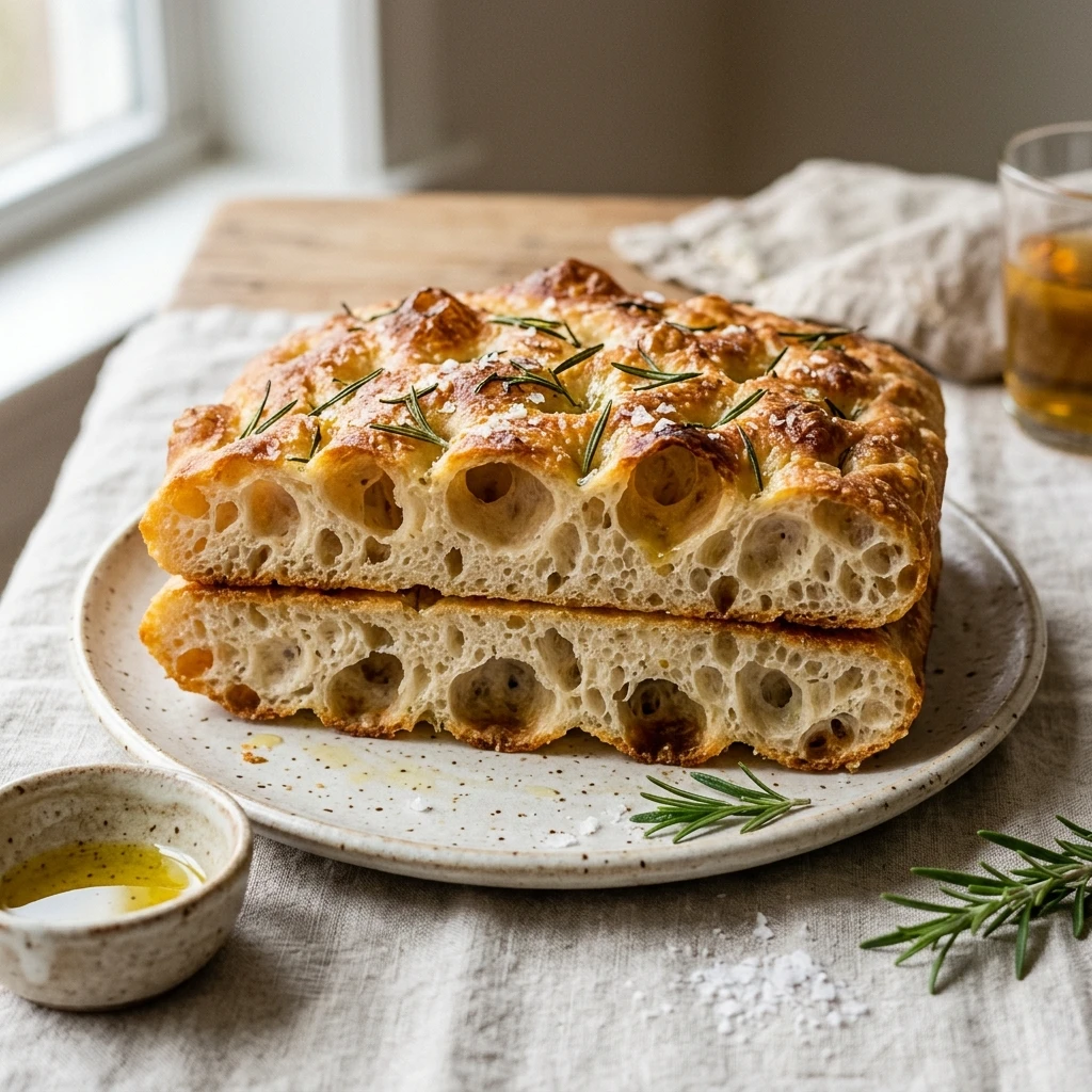 Easy Sourdough Focaccia With Big Air Pockets ASMR Bread