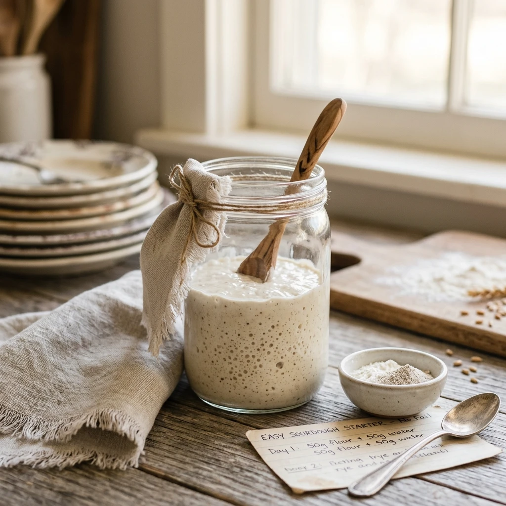 Easy Sourdough Starter From Scratch For Beginners No Fail