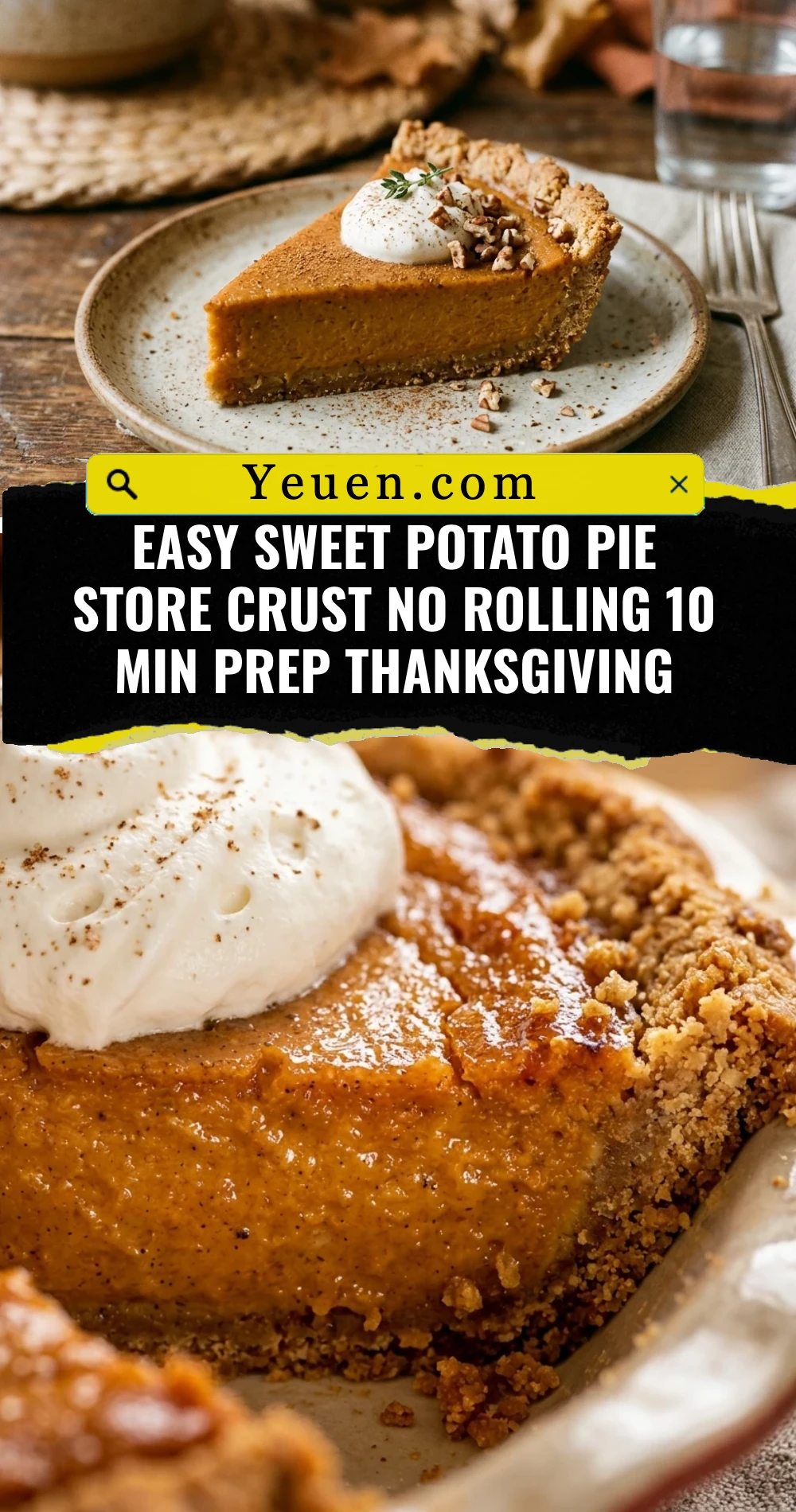 Easy Sweet Potato Pie Store Crust No Rolling 10 Min Prep Thanksgiving