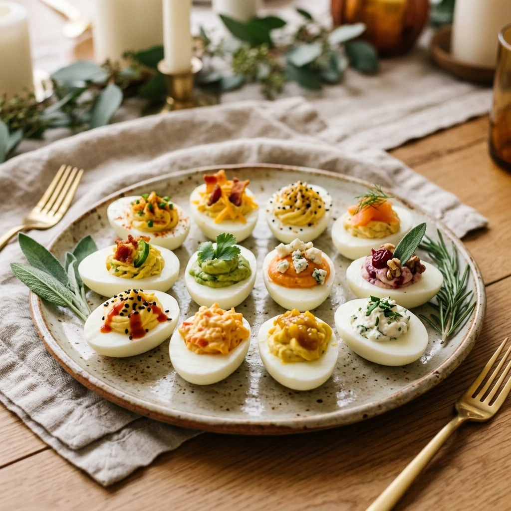 Easy Thanksgiving Appetizers Deviled Eggs 12 Ways