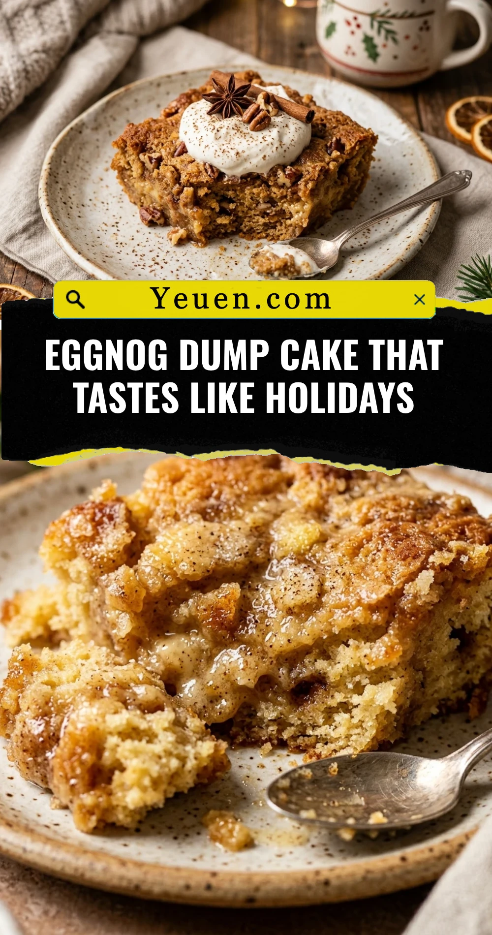 Eggnog Dump Cake That Tastes Like Holidays
