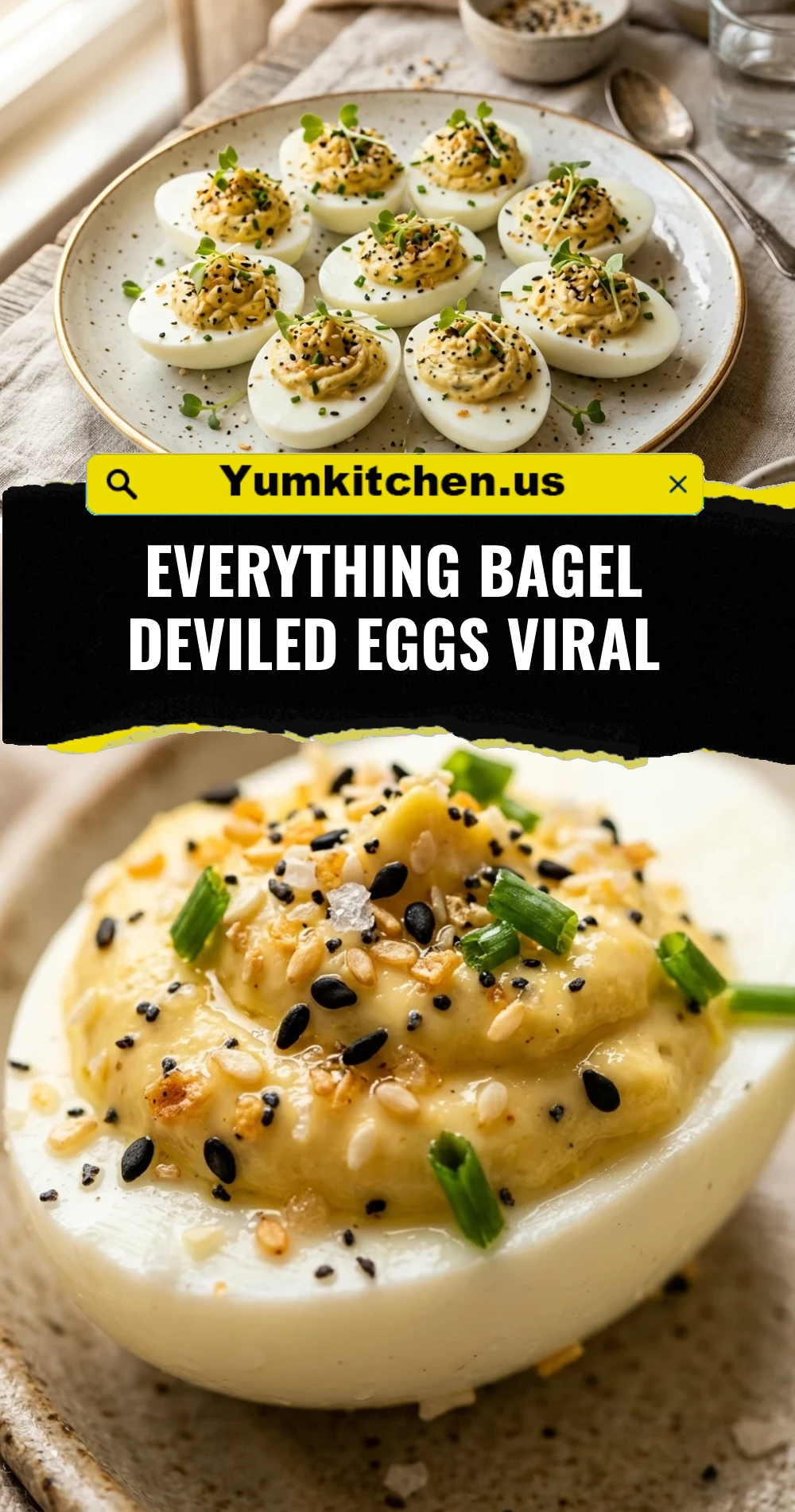 Everything Bagel Deviled Eggs Viral