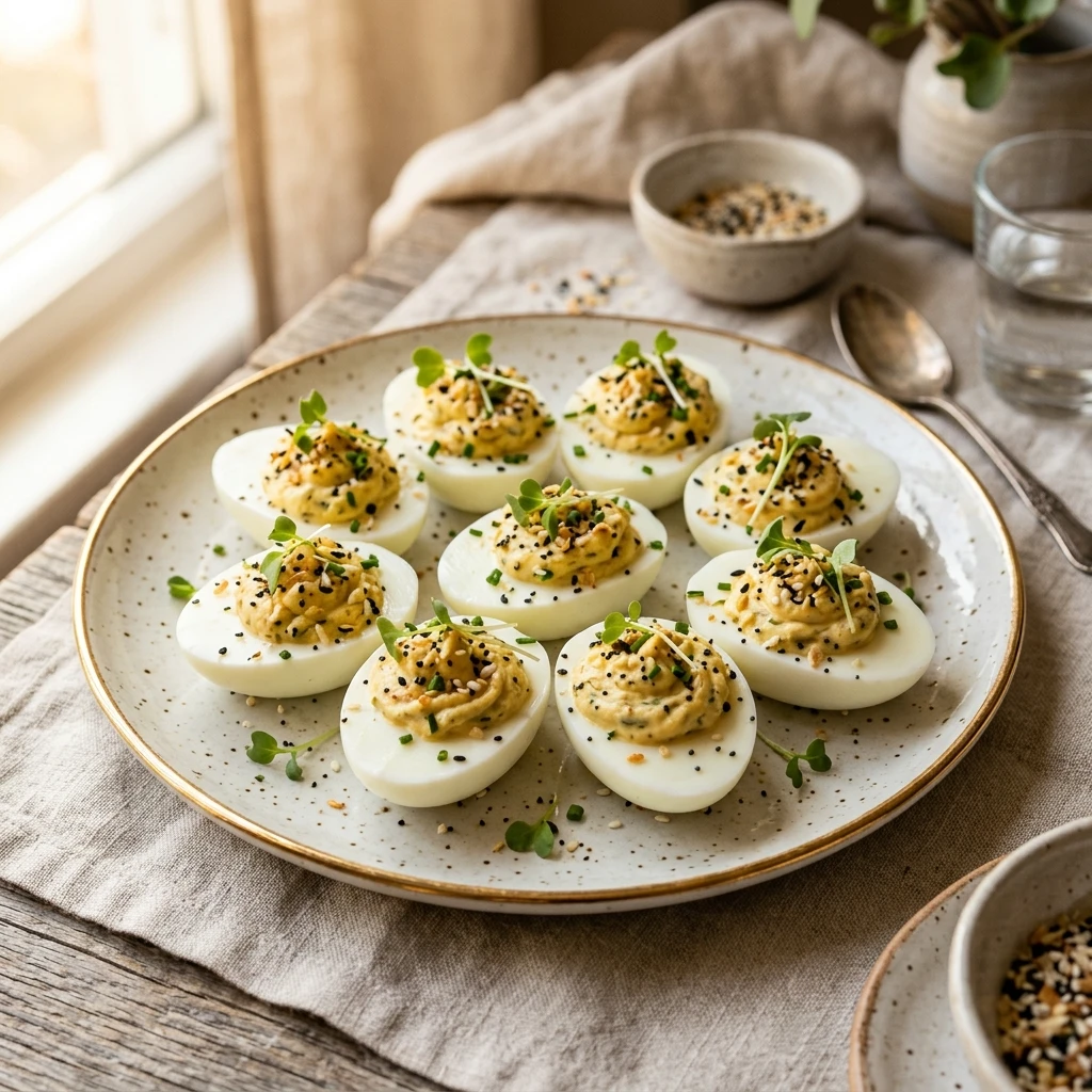 Everything Bagel Deviled Eggs Viral