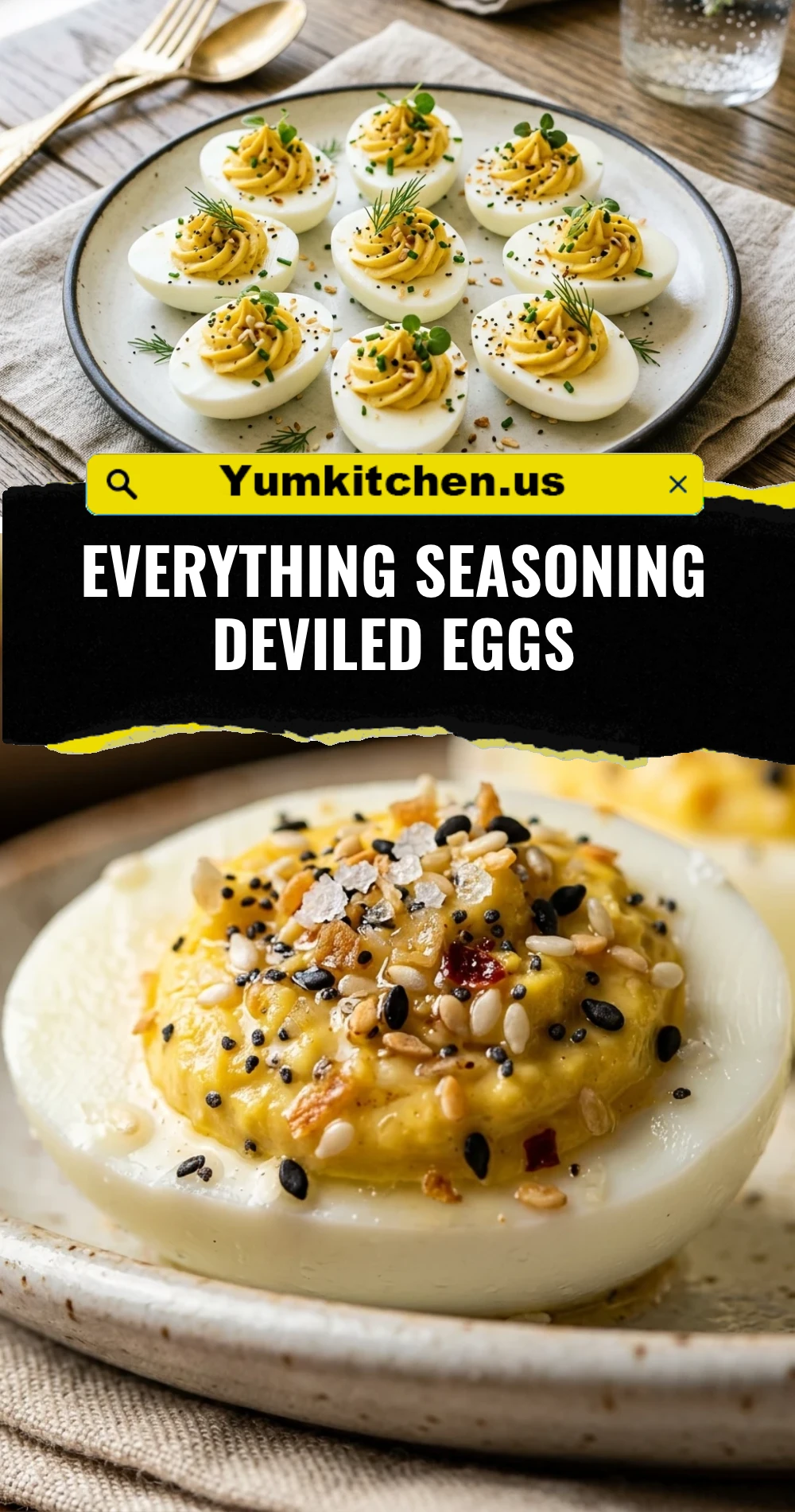 Everything Seasoning Deviled Eggs