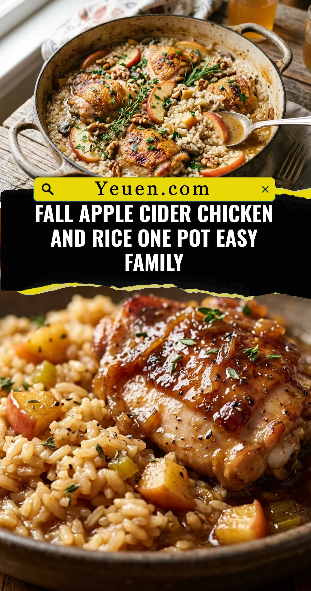 Fall Apple Cider Chicken And Rice One Pot Easy Family