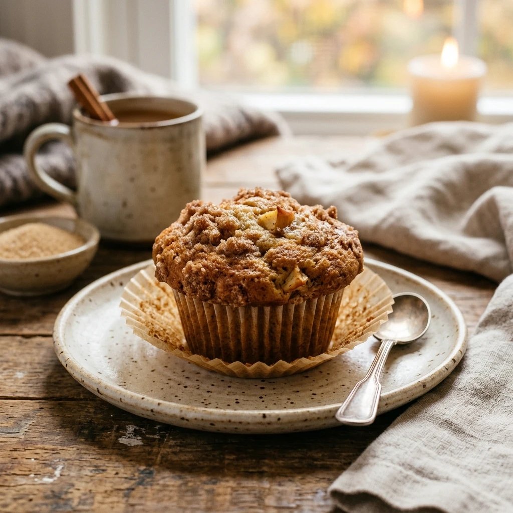 Fall Apple Cider Muffin Easy Homemade Breakfast Brunch Cozy Baking