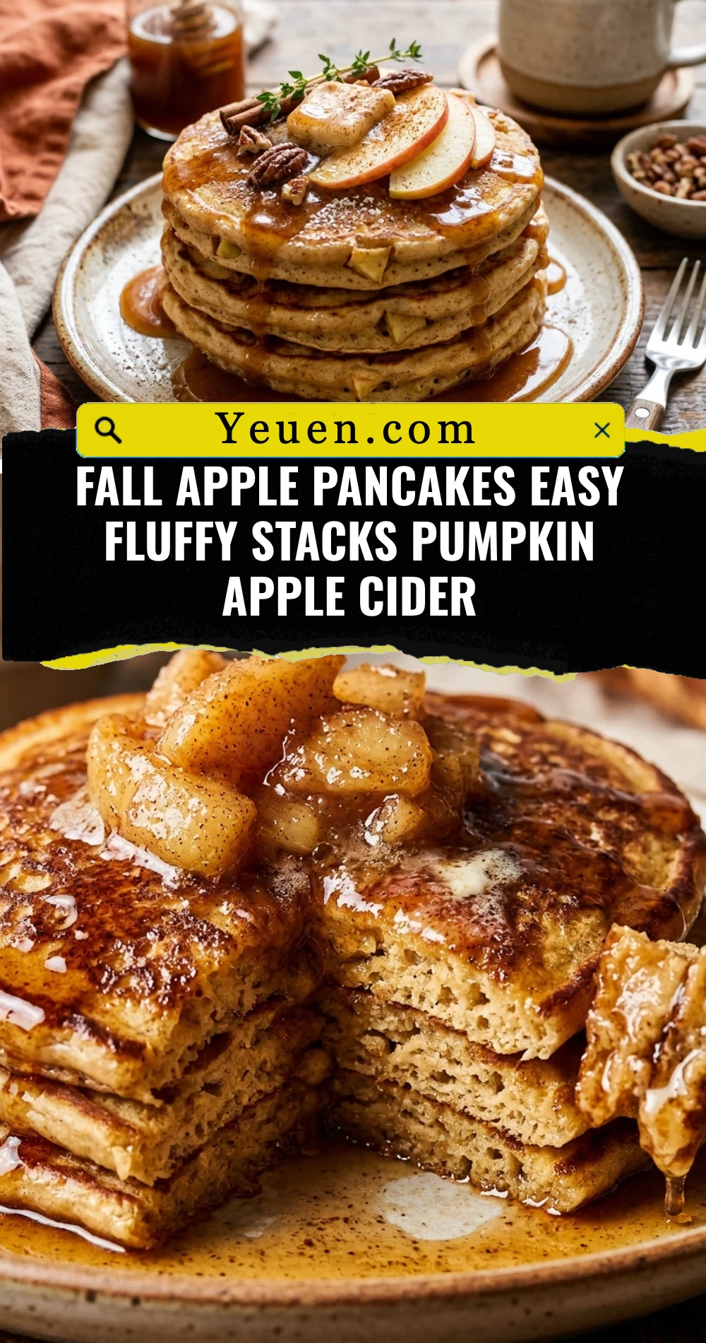 Fall Apple Pancakes Easy Fluffy Stacks Pumpkin Apple Cider
