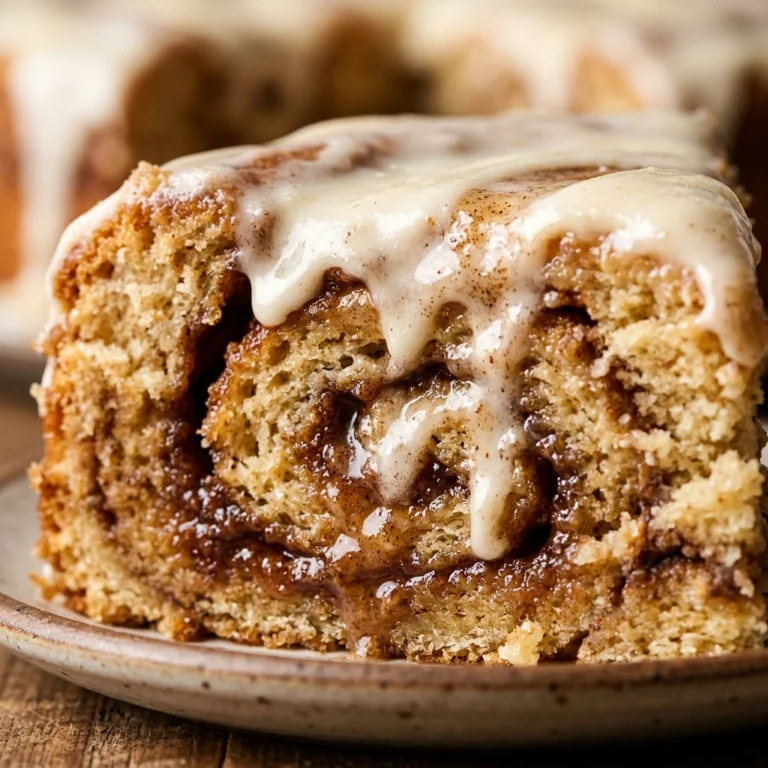 Fall Cinnamon Roll Cake 3 Ingredient Easy Bakery Style