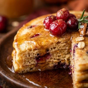 Fall Cranberry Pancakes Easy Fluffy Stacks Pumpkin Apple Cider