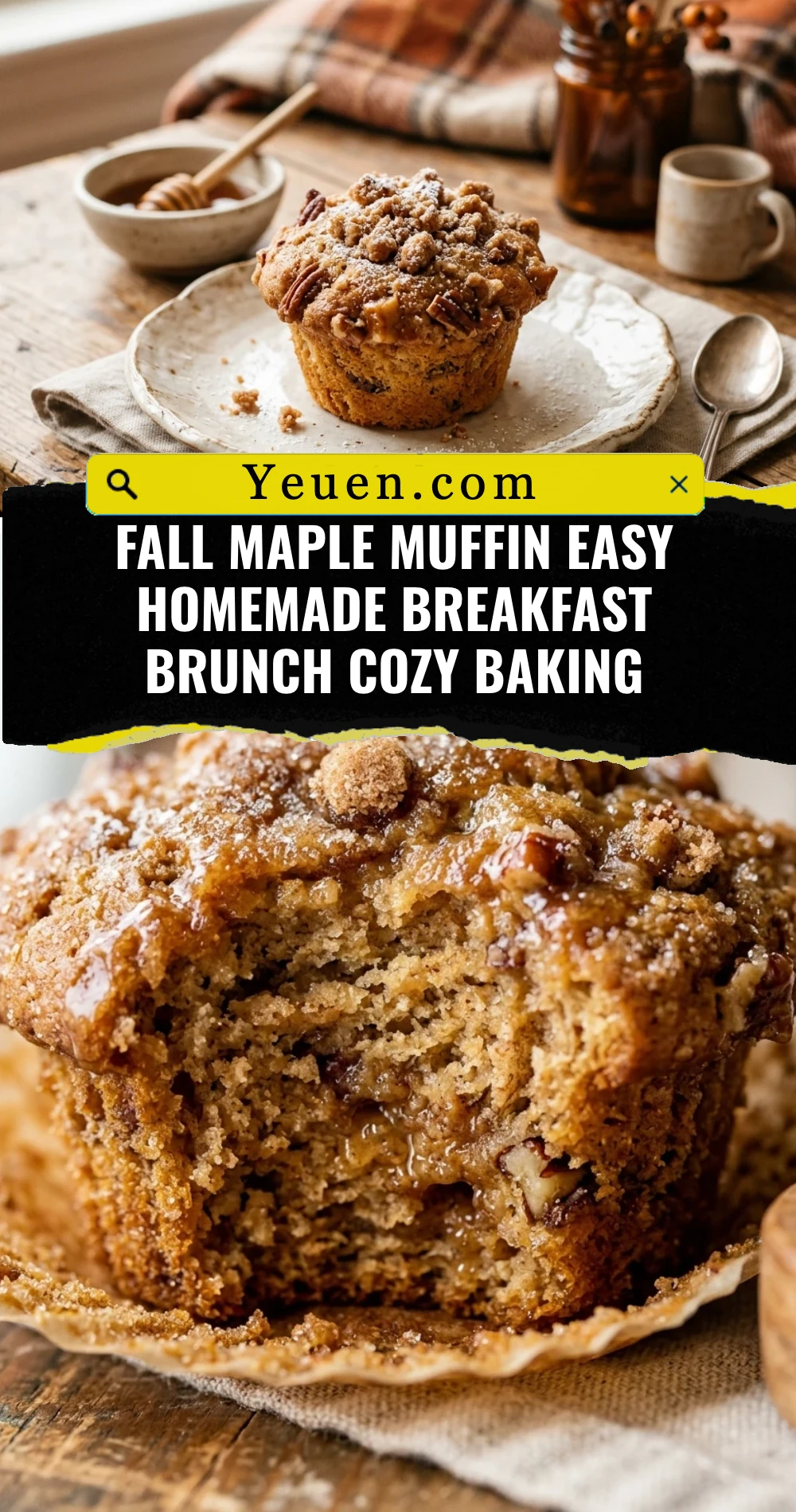 Fall Maple Muffin Easy Homemade Breakfast Brunch Cozy Baking