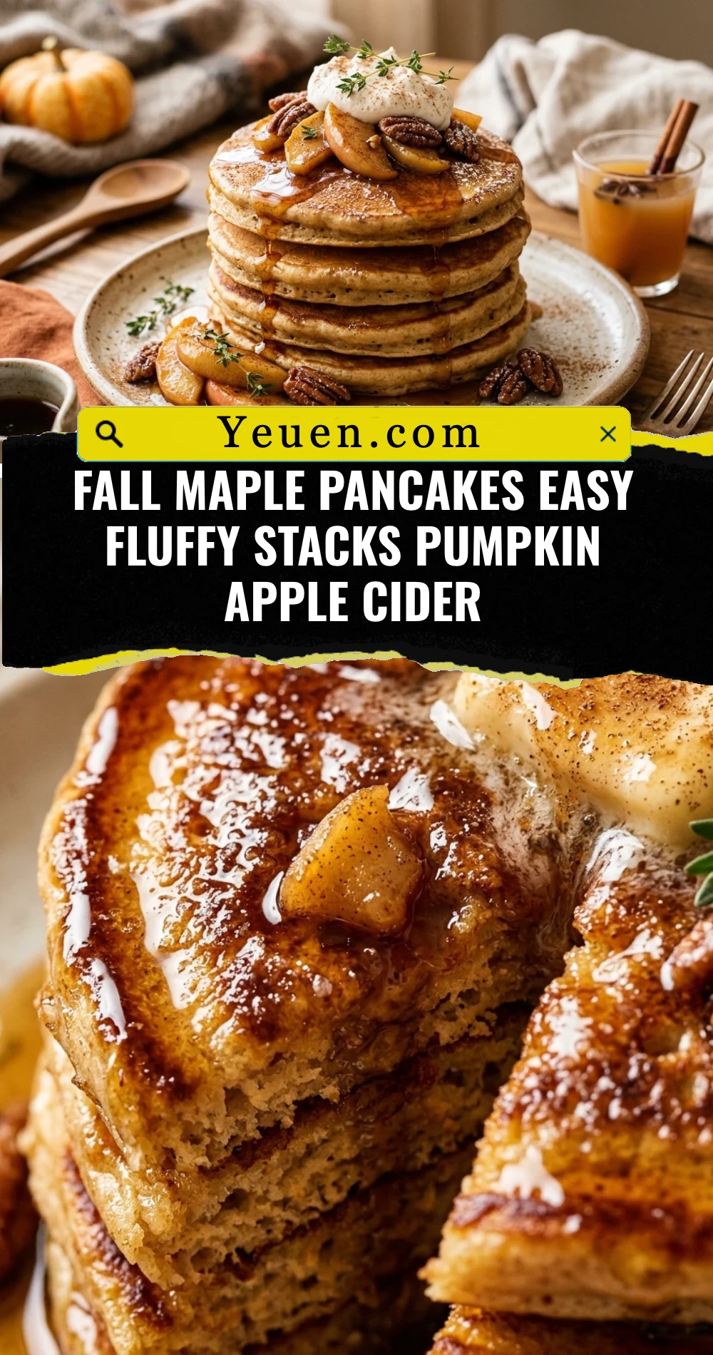Fall Maple Pancakes Easy Fluffy Stacks Pumpkin Apple Cider