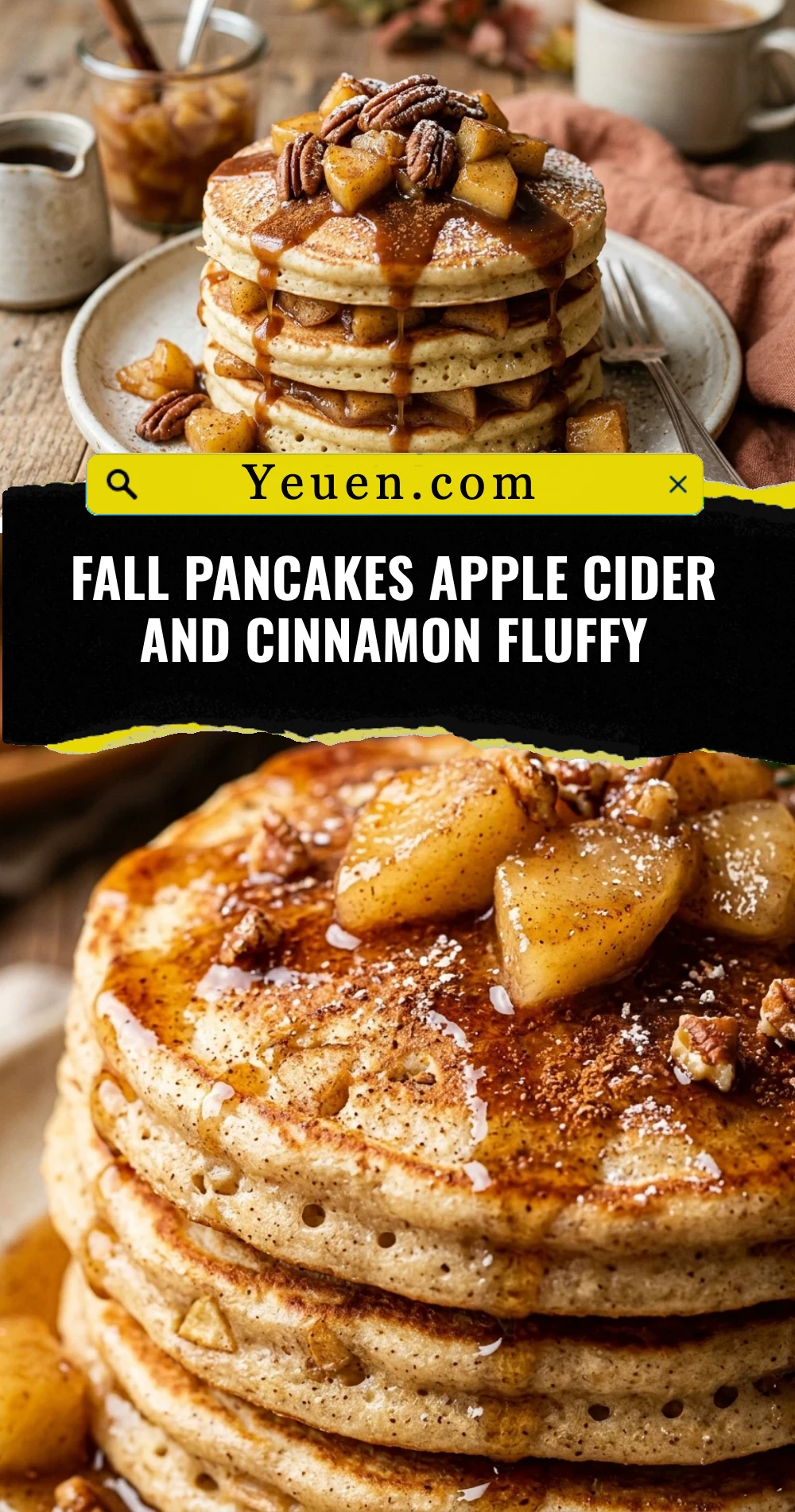 Fall Pancakes Apple Cider And Cinnamon Fluffy