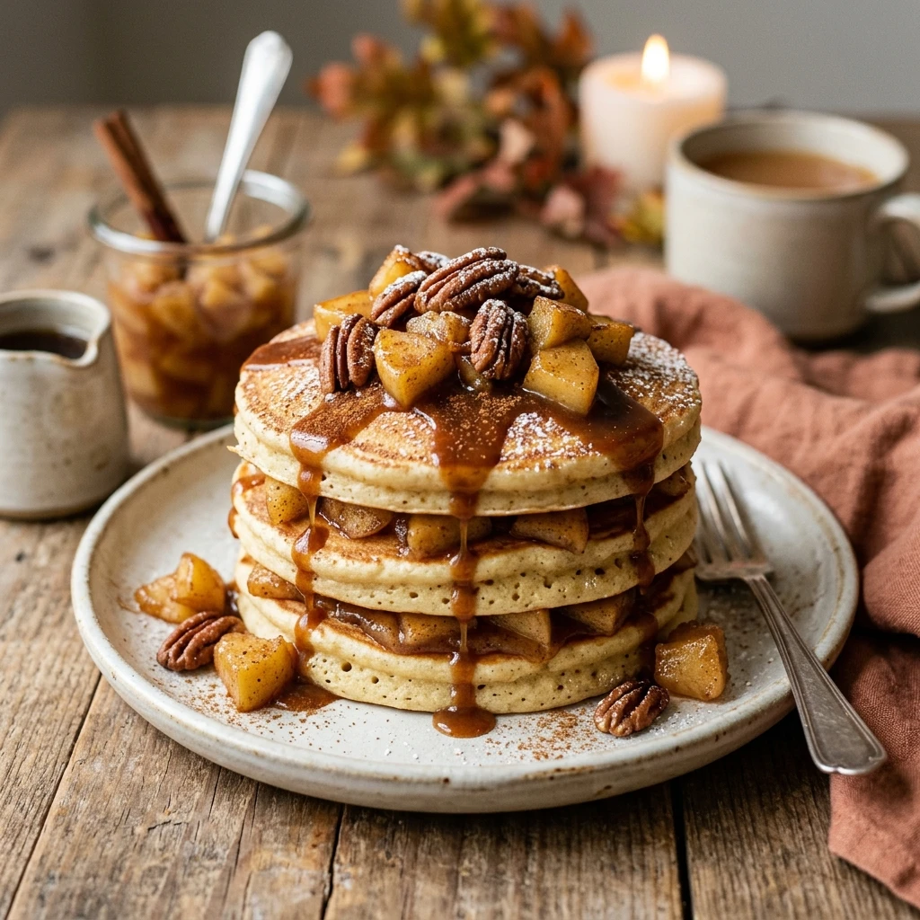Fall Pancakes Apple Cider And Cinnamon Fluffy