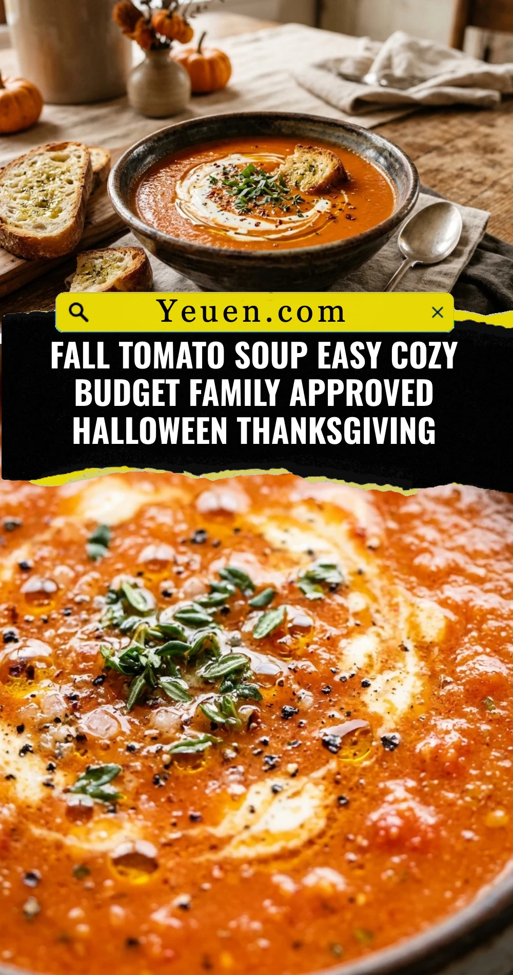 Fall Tomato Soup Easy Cozy Budget Family Approved Halloween Thanksgiving