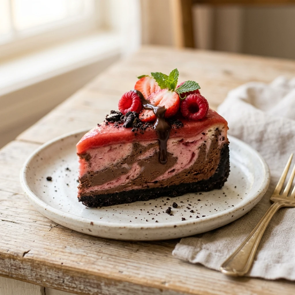 Flavored Cheesecake Strawberry Chocolate 【entity-Oreo¦canonical_name=Oreo】 Viral Easy Creamy