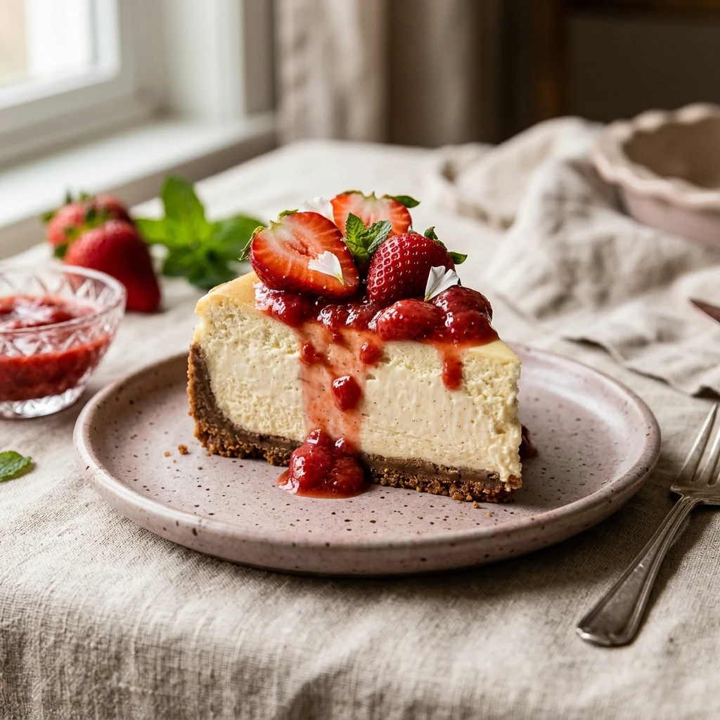 Flavored Strawberry Cheesecake Viral Easy Creamy