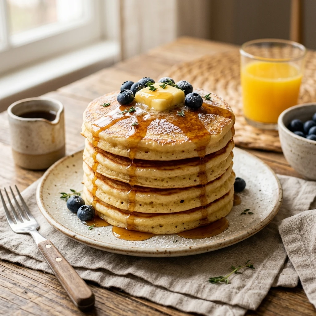 Fluffy Buttermilk Pancakes 5 Ingredients Golden