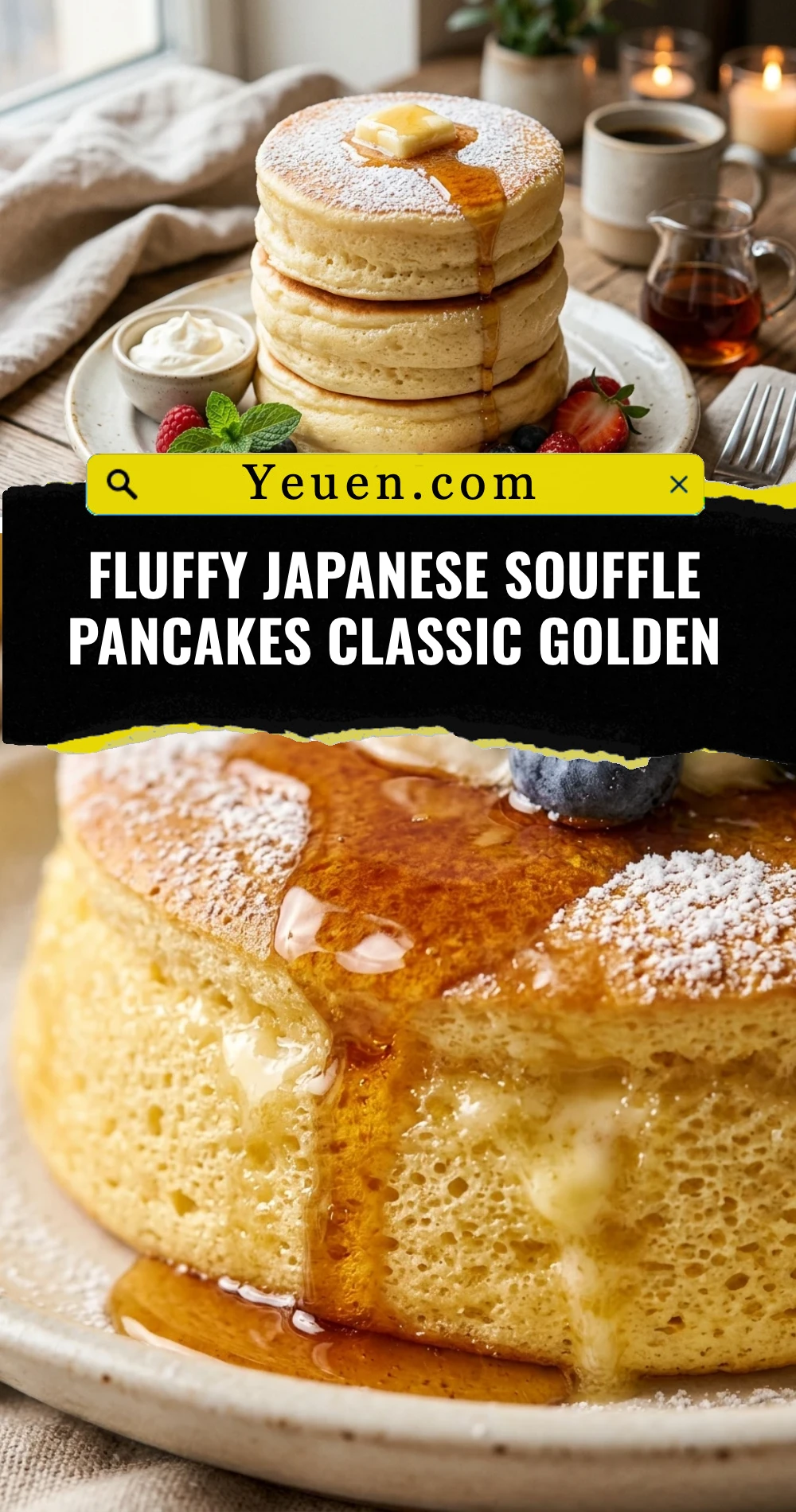 Fluffy Japanese Souffle Pancakes Classic Golden
