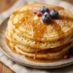 Fluffy Vanilla Pancakes Golden Easy 3 Ingredient Perfect Stack