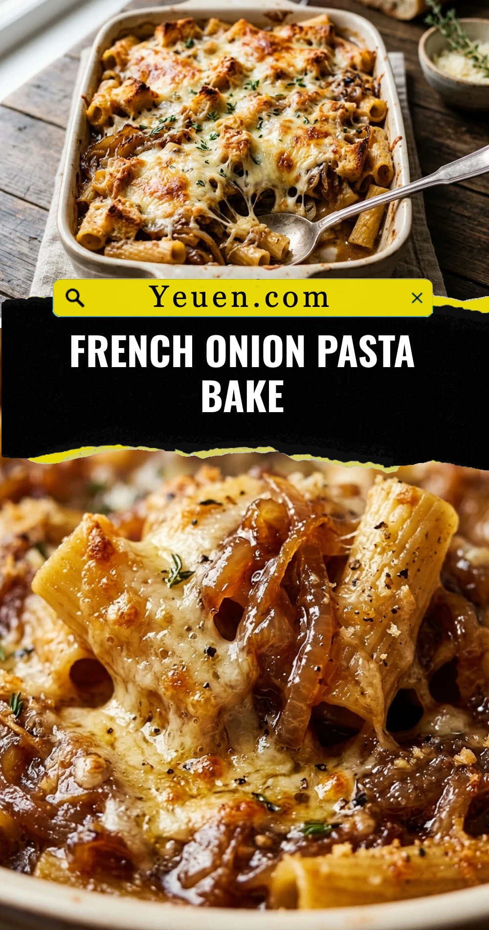 French Onion Pasta Bake