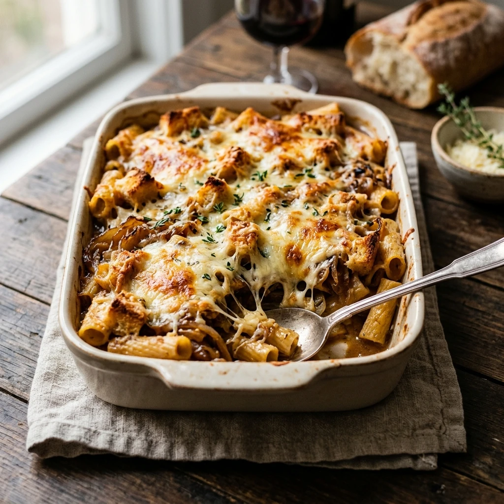 French Onion Pasta Bake