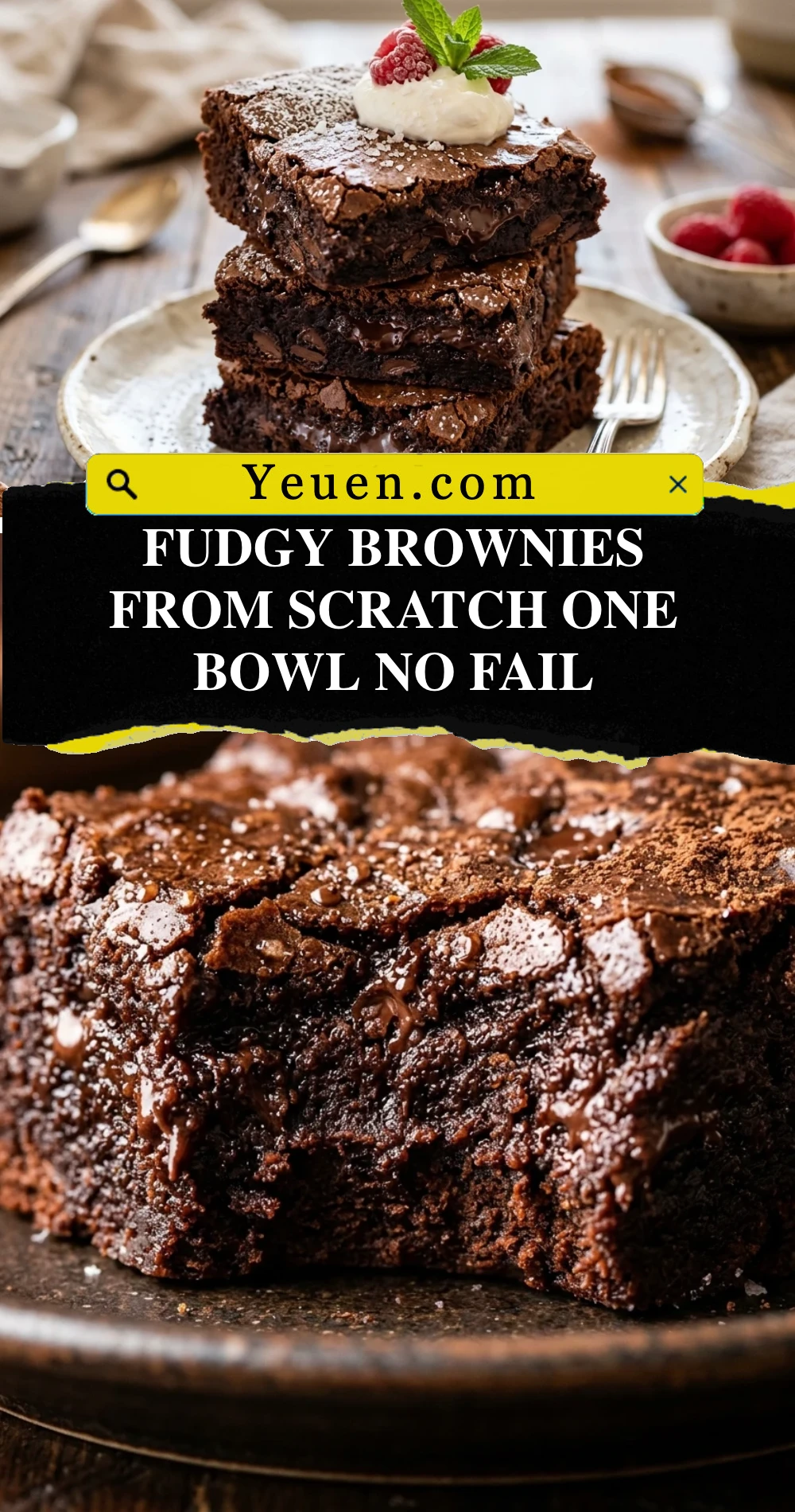 Fudgy Brownies From Scratch One Bowl No Fail