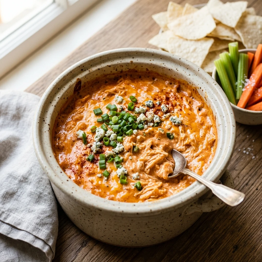 Game Day Crockpot Buffalo Chicken Dip High Protein With Cottage Cheese Under $20 Feeds A Crowd
