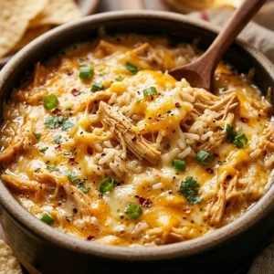 Game Day Crockpot Cheesy Chicken And Rice Dip High Protein Under $20 Feeds A Crowd