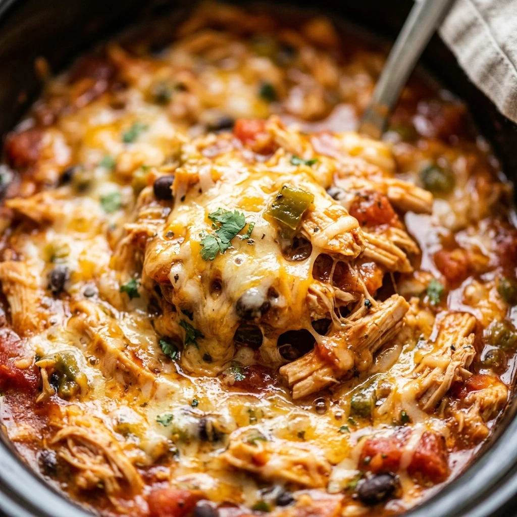 Game Day Crockpot Chicken Enchilada Dip High Protein Crowd