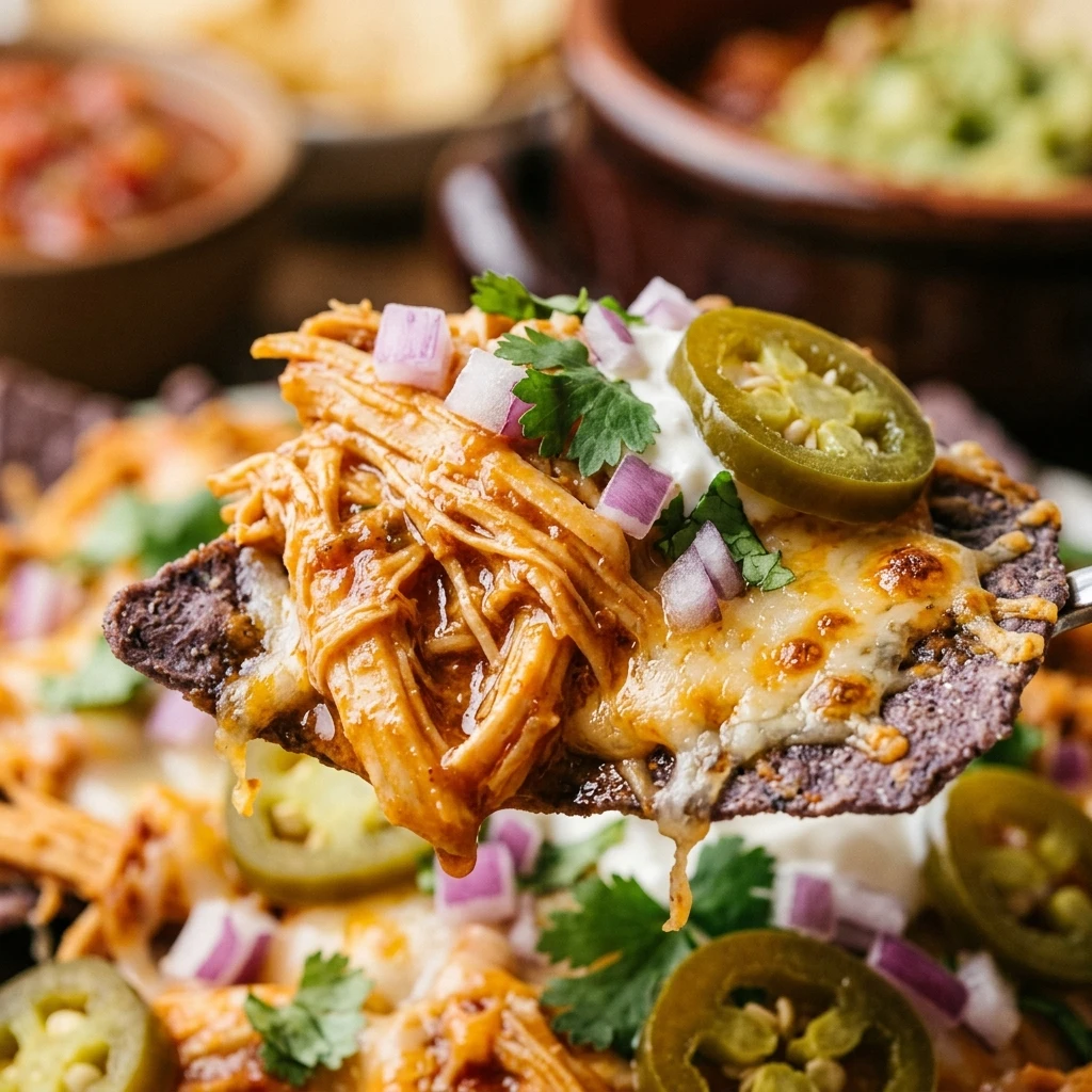 Game Day Crockpot Chicken Nachos High Protein Easy