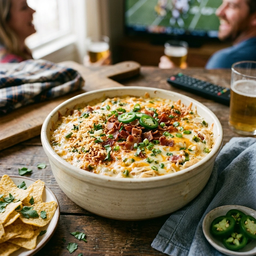 Game Day Crockpot Jalapeno Popper Chicken Dip High Protein Under $20 Feeds A Crowd
