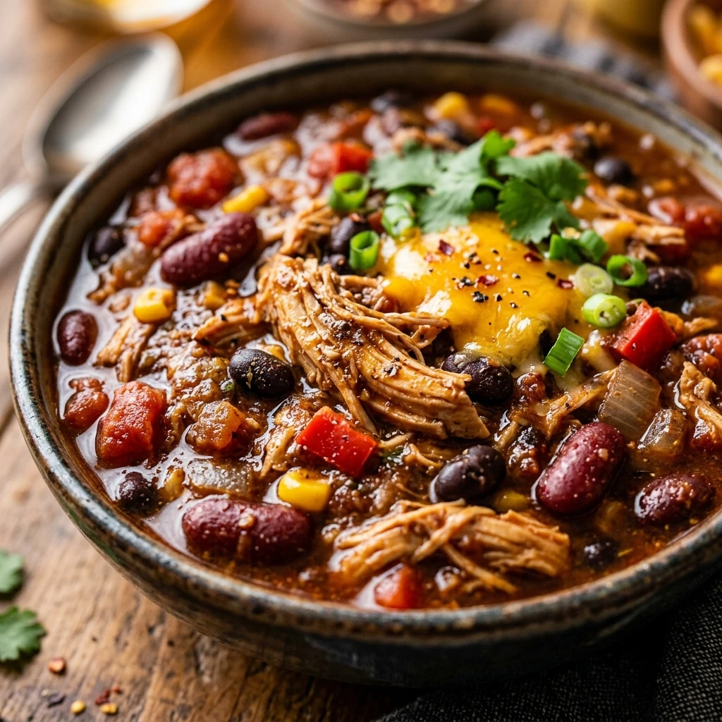 Game Day High Protein Crockpot Chicken Chili That Feeds A Crowd