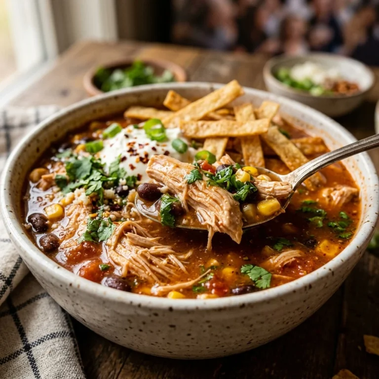 Game Day High Protein Crockpot Chicken Tortilla Soup That Feeds A Crowd Under $20